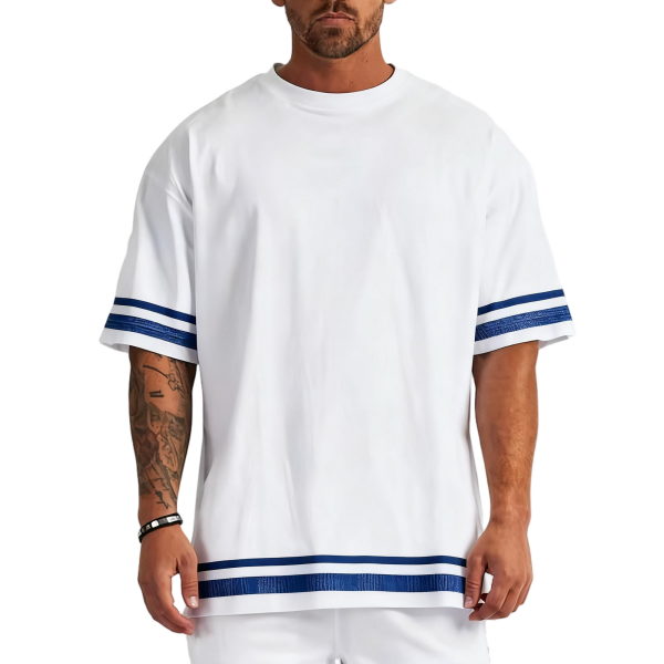 Heavyweight Loose Fit Men's Organic Cotton Regular Sleeve Digital Print T-shirt